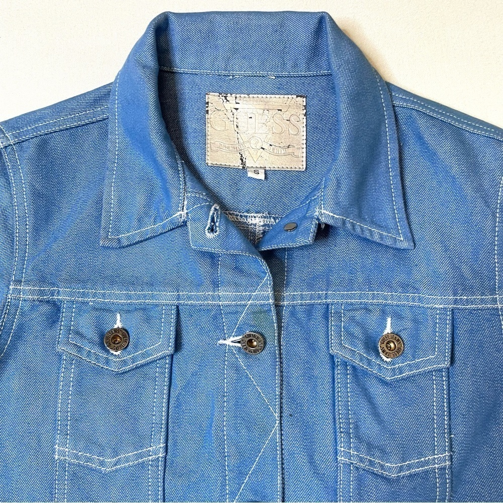 Guess retro denim jacket small - Picture 2 of 11